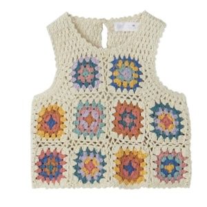 Zara girls crochet crop top